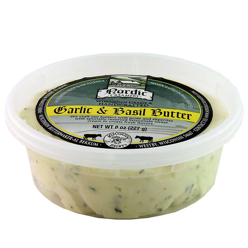 Nordic Creamery Garlic and Basil Butter 8 oz Dairy OnTheFly